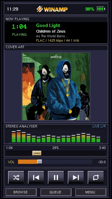Winamp360 theme preview